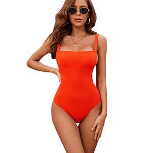 NWT Mollybel RED Sexy Stap Cutout Wrap Low Back One Piece Monokini sz M